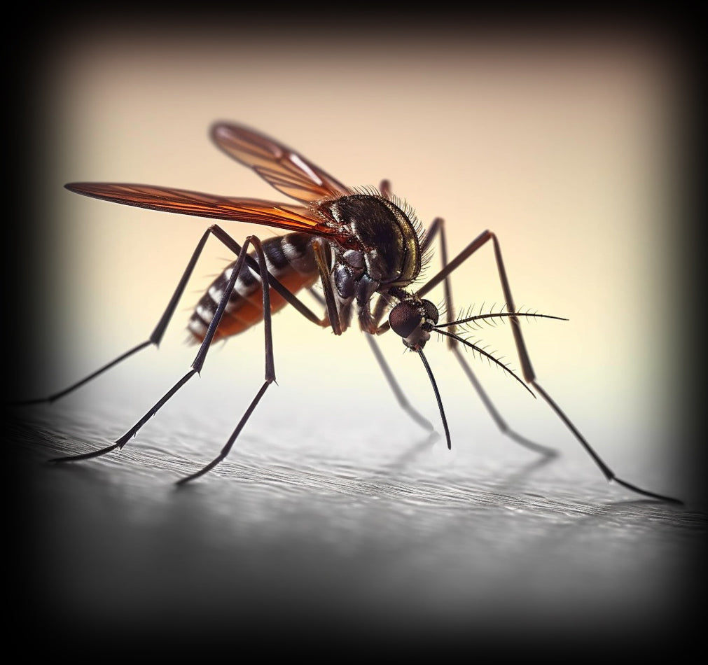 The mosquito problem - Close-up of a mosquito on a blurred background